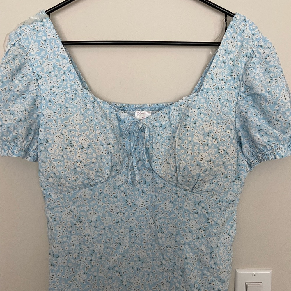 Baby Blue floral Top